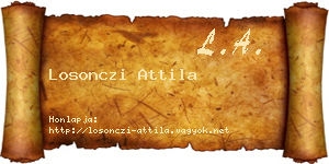 Losonczi Attila névjegykártya